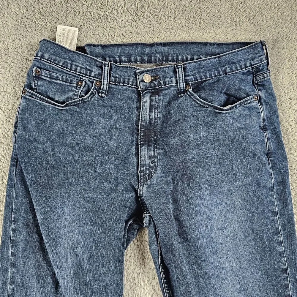 Levis 514 Jeans Mens 36x30 Blue Denim Stretch Regular Straight Work Skate Grunge